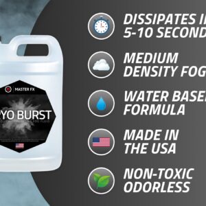 Cryo Burst - Extra Quick Dissipating Water-Based Fog Fluid - CO2 Blast Effect for LED Upshot Foggers - 1 Gallon