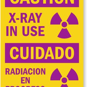 SmartSign S-6330-AL-10 “Caution - X Ray in Use” Sign | 7" x 10" Aluminum