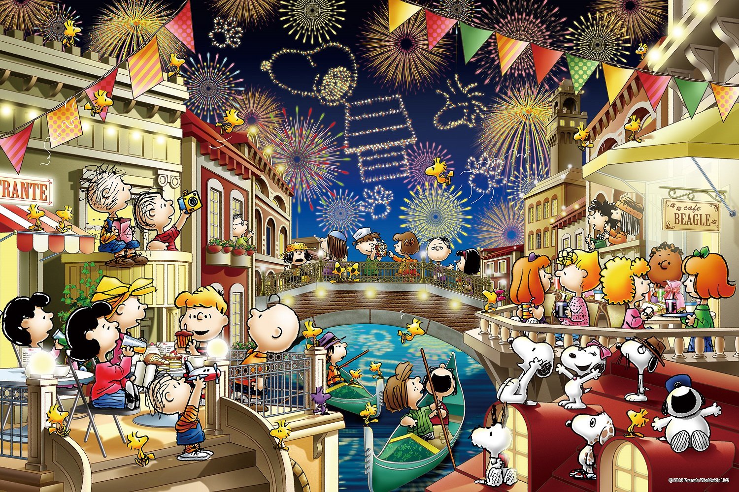 EPOCH 1000 piece glow jigsaw PEANUTS Snoopy Fireworks (50x75cm)