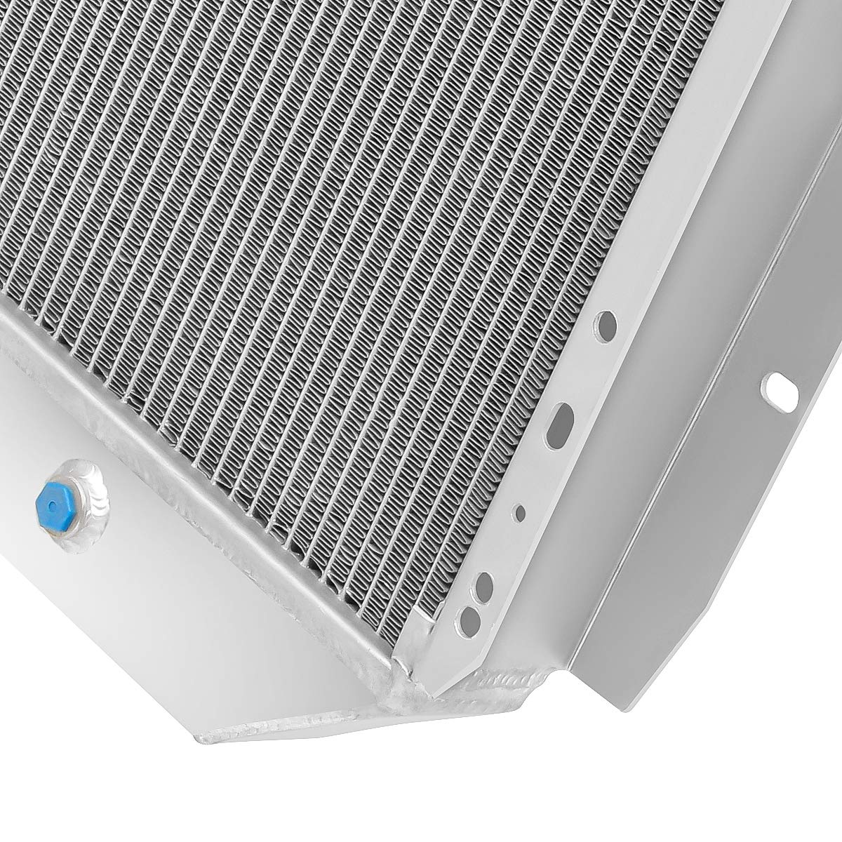 DNA Motoring RA-F10068-2 2-Row Full Aluminum Radiator Compatible with 68-79 F-100/F-150/F-250, 78-79 Bronco,26"H x 18.75"W x 1.75"D,1.75"Inlet/2"Outlet