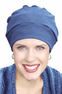 headcovers unlimited 100% cotton three seam turban | chemo turbans for cancer patients royal blue heather