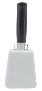 toys+ cowbell with handle various sizes and colors (white, 6")