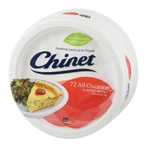 chinet all occasion plates classic white - 72 ct