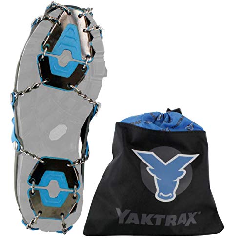 Yaktrax Summit Heavy Duty Traction Cleats with Carbon Steel Spikes for Snow and Ice (1 Pair), Large, Black, Small 08442