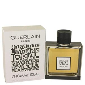 guerlain l'homme ideal eau de toilette spray for men, woody aromatic, 5 fl oz