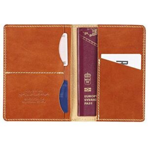 Fjallraven Men's Passport Wallet, Leather Cognac, One Size