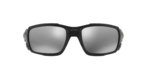 oakley men's oo9329 ballistic shocktube rectangular sunglasses, matte black/black iridium, 61 mm