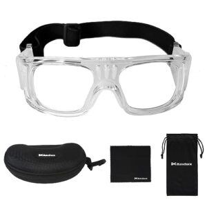 andux basketball soccer football sports protective eyewear goggles eye safety glasses lqyj-01 (white)