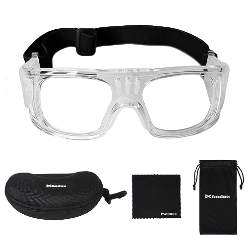 Andux Basketball Soccer Football Sports Protective Eyewear Goggles Eye Safety Glasses LQYJ-01 (White)