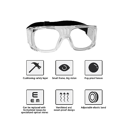 Andux Basketball Soccer Football Sports Protective Eyewear Goggles Eye Safety Glasses LQYJ-01 (White)