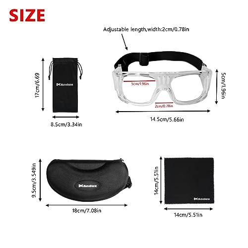 Andux Basketball Soccer Football Sports Protective Eyewear Goggles Eye Safety Glasses LQYJ-01 (White)