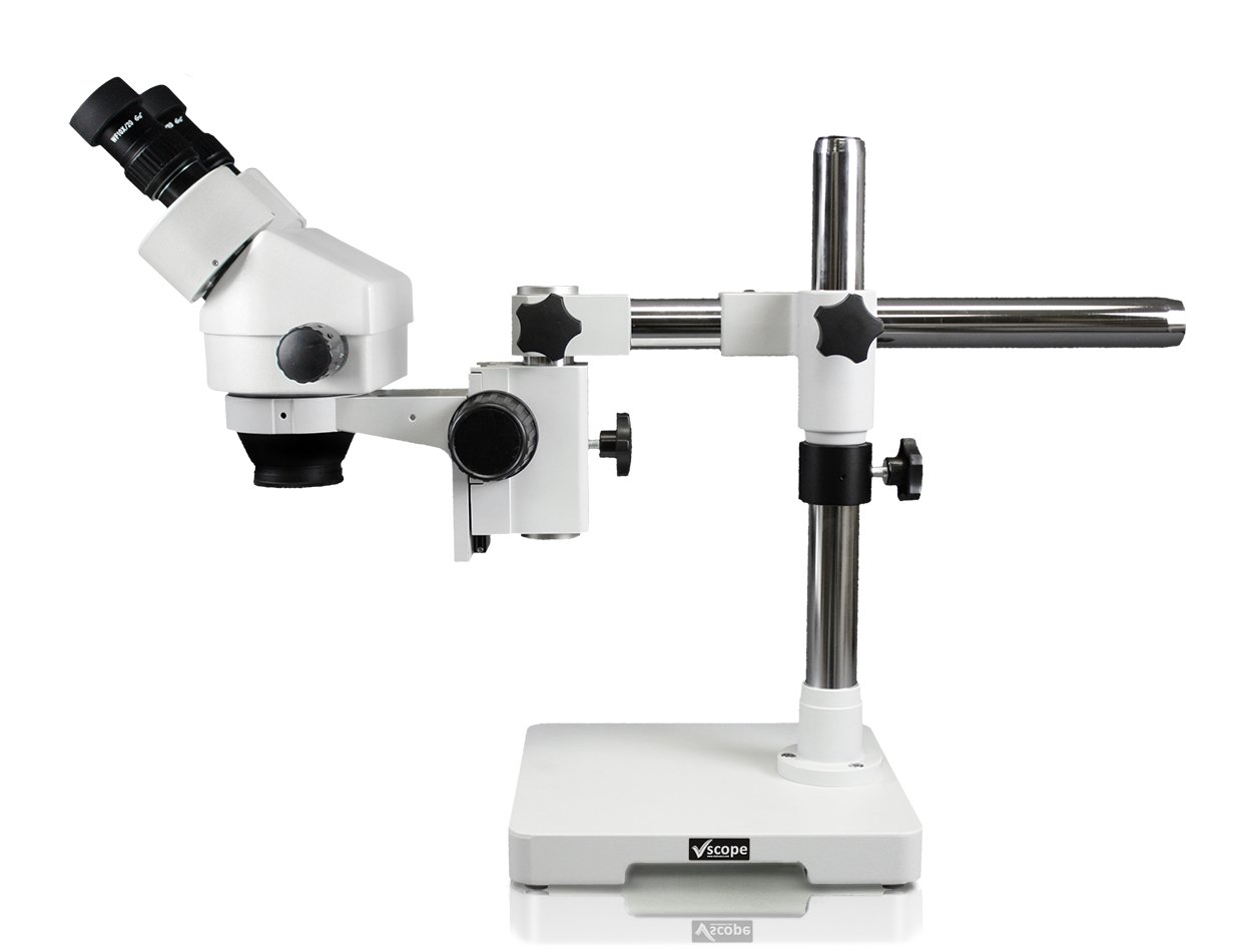 Vision Scientific VS-3EZ-IFR07 Binocular Zoom Stereo Microscope | 10x WF Eyepiece | 0.7X—4.5X Zoom, 3.5X—90x Magnification, 0.5X & 2X Auxiliary Lens