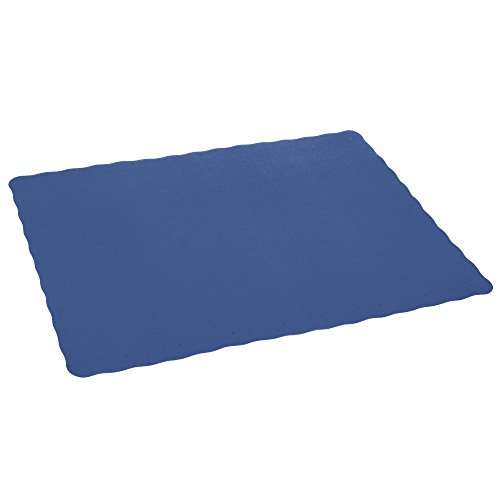 Navy Blue Colored Paper Placemat with Scalloped Edge - 1000/Case Size: 10" x 14"