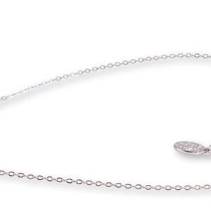 Weiss Monogram Necklace - with Crystal and Signature on Reverse, 18"-21" (T)