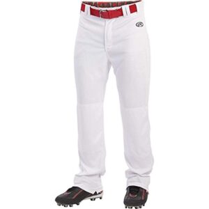 rawlings | launch series full length baseball pants | adult large | white