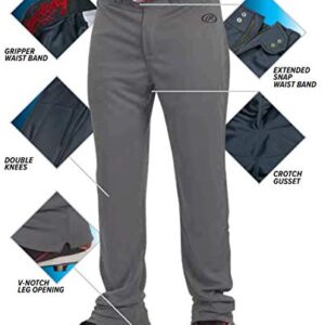 Rawlings | LAUNCH SERIES Full Length Baseball Pants | Youth X-Large | Grey