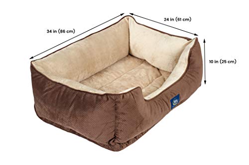 Serta Ortho Cuddler Pet Bed, Mocha