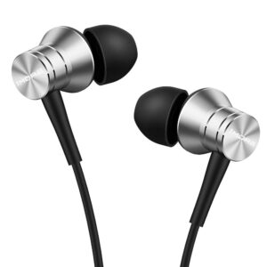 1MORE E1009-SV Piston Fit in-Ear Earphones Fashion Durable Headphones with 4 Color Options, Noise Isolation, Pure Sound, Phone Control with Mic for Smartphones/PC/Tablet, Silver