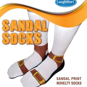 LAUGHMART Sandal Socks - Fun Fashion Faux Pas Socks for Men and Women - Hilarious Gift Idea