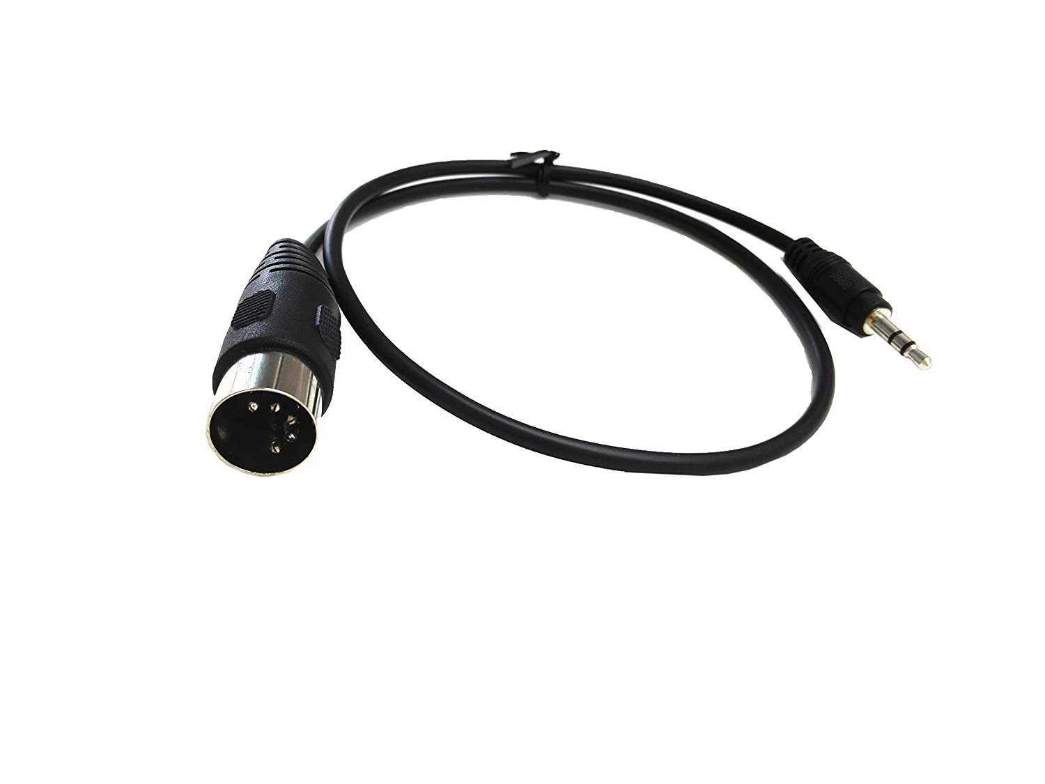 SinLoon 5-Pin DIN-Male Cable, 5 Pin Din Plug to 3.5mm(1/8in) TRS Stereo Male Jack Stereo Audio Cable for Playing The Musical Instrument Signal Output (0.5m,3.5M-5 DIN M)