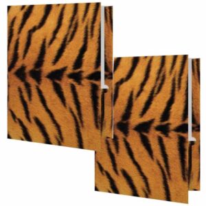 tiger animal print presentation file folder - set of two