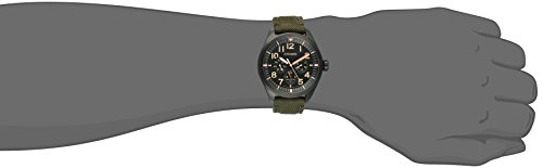 Citizen Men's Eco-Drive Weekender Garrison Field Watch, in Stainless Steel with Olive Green Nylon Strap, Black Dial (Model: BU2055-16E)