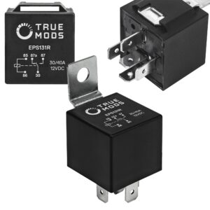 True Mods 10 Pack Bosch Style 5-Pin 12V Relay Switch [SPDT] [30/40 Amp] 12 Volt Automotive Relays for Auto Fan Cars