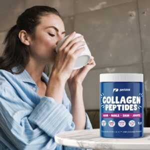 Collagen Powder for Women Men Types I & III Unflavored Easy to Mix Hydrolyzed Protein Peptides (1Lb) Non-GMO Grass-Fed Gluten-Free Kosher Pareve Healthy Hair Skin Joints and Nails