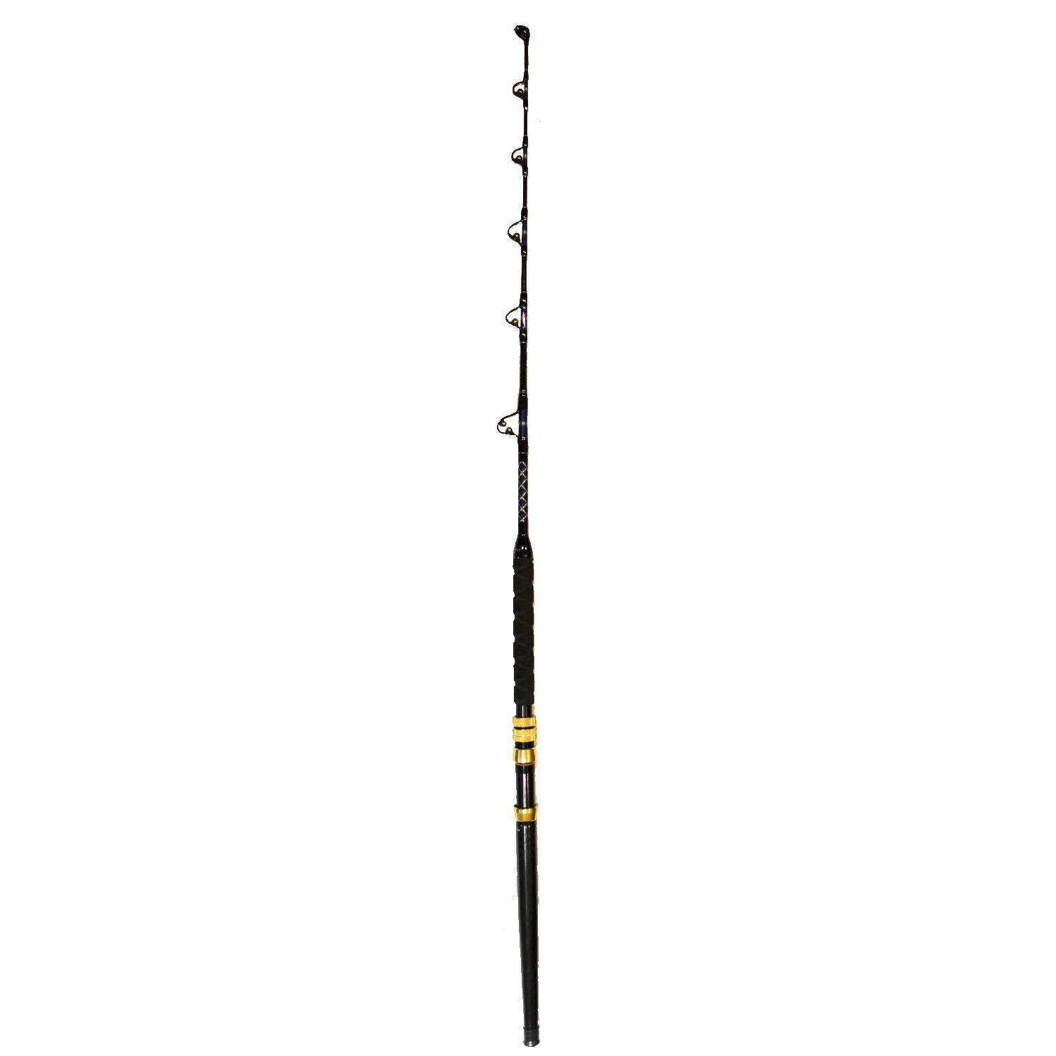 Xcaliber Marine Pair of 6' 50-80 LB PRO Tournament Series Saltwater TROLLING RODS Includes Bent and Straight Butt