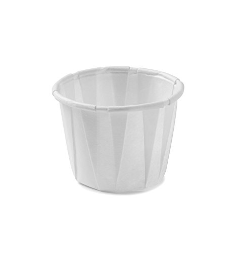 Vakly Disposable Paper Souffle Medicine Cups 3/4 oz [Pack of 250] – (0.75 Ounce) Small Cups for Medication Distribution, Pills, Tasting, Condiments, Food and Dessert Serving