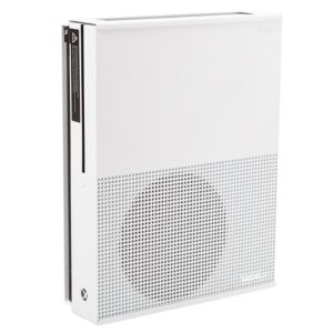 hideit mounts x1s wall mount for xbox one s - patented in 2019, made in usa - white steel mount for xbox one s to safely store your xbox one s on wall near or behind tv