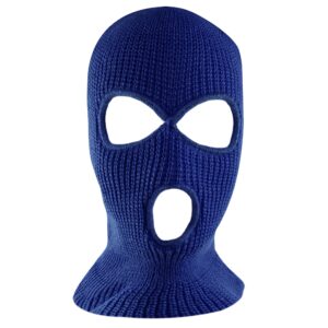 knit sew acrylic outdoor full face cover thermal ski mask by super z outlet, navy blue, one size fits most