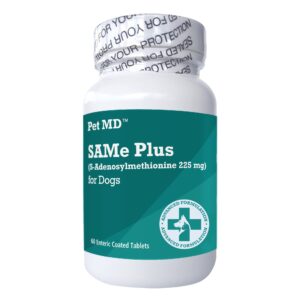 pet md same plus s-adenosyl for dogs 225 mg hepatic liver supplement and cognitive support - 60 count