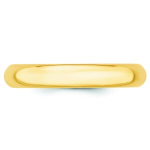 Roy Rose Jewelry 14K Yellow Gold 4mm Standard Comfort-Fit Wedding Band Ring Size 7.5