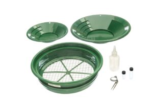 se gold panning kit - complete prospecting set with pans, sieves, and more - ideal for beginners, enthusiasts, hobbists (gp5-kit107)