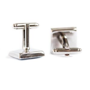 Unique Cufflinks and Tie Clip set, recycled circuit board jewelry for men (Blue)