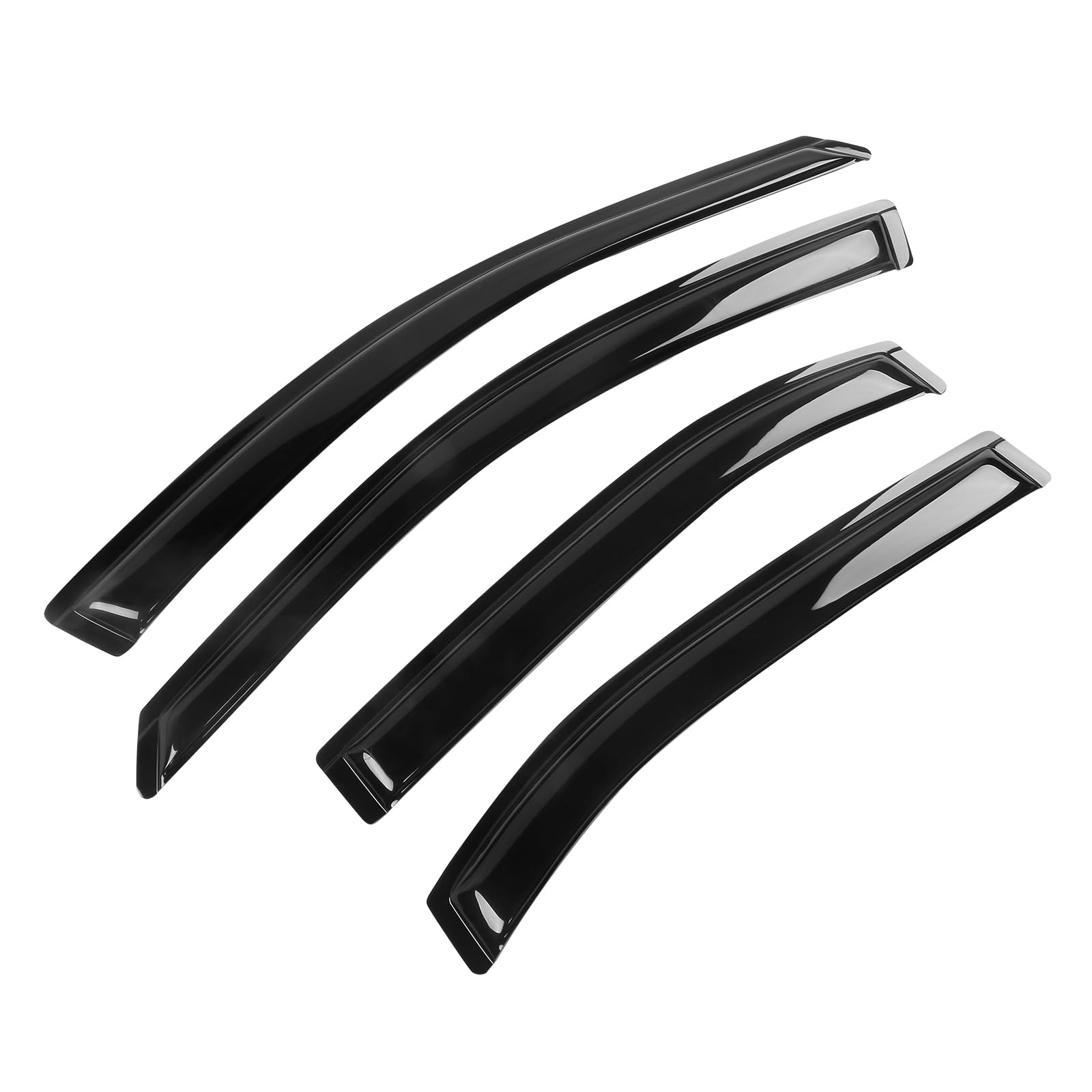 Window Visor Compatible with 2006-2012 Ford Fusion, Slim Style Acrylic Smoke Tinted & Semi-Transparent 4PCS Sun Rain Shade Guard Wind Vent Air Deflector by IKON MOTORSPORTS, 2007 2008 2009 2010 2011