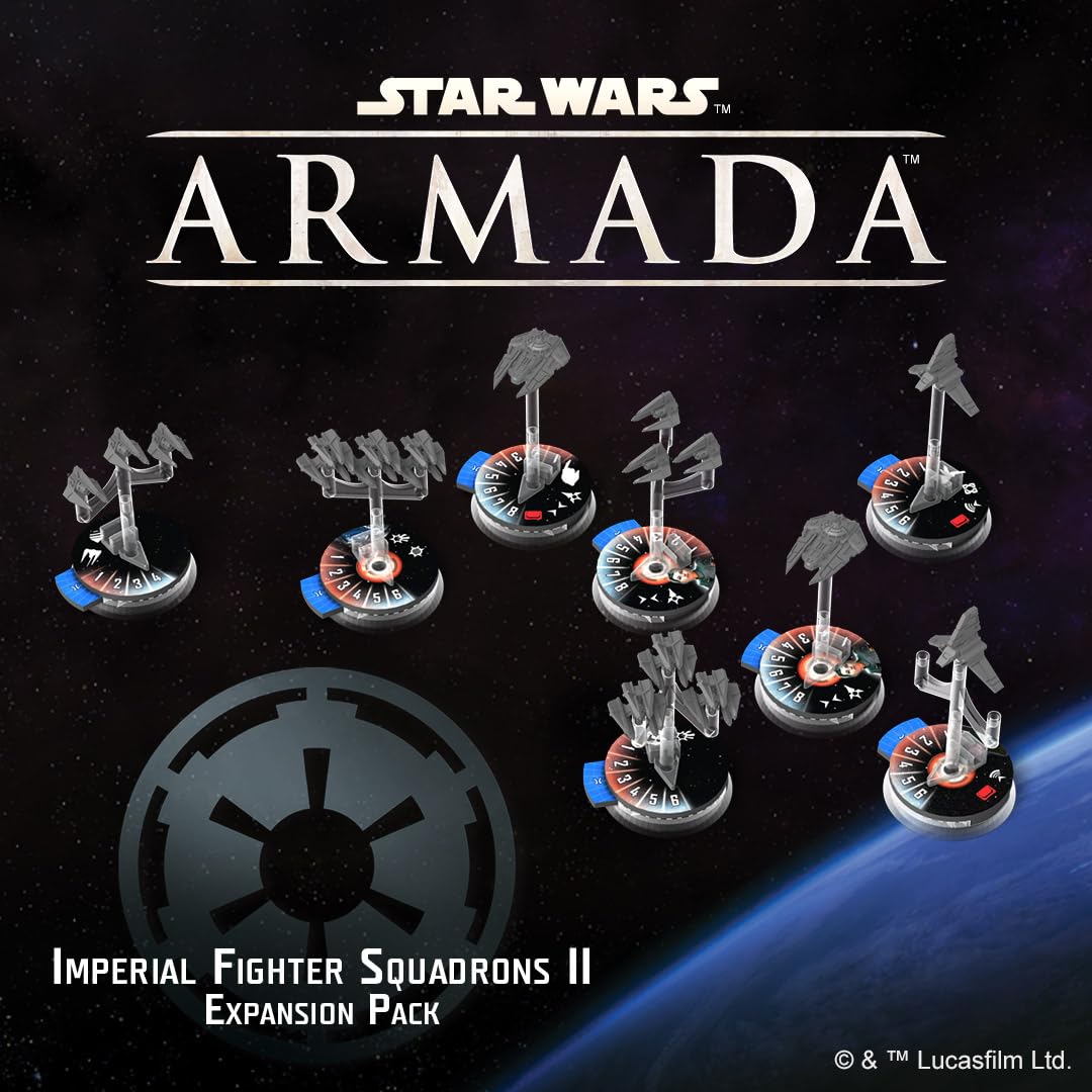 Star Wars Armada Imperial Fighter Squadrons II EXPANSION PACK | Miniatures Battle Game | Strategy Game for Adults and Teens | Ages 14+ | 2 Players | Avg. Playtime 2 Hrs | Made by Fantasy Flight Games