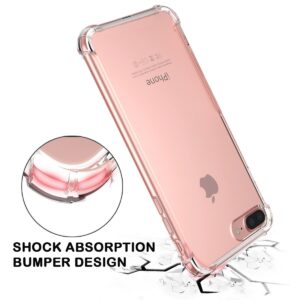 for iPhone 7 Plus Case, for iPhone 8 Plus Case, Matone Crystal Clear Shock Absorption Technology Bumper Soft TPU Cover Case for iPhone 7 Plus (2016)/iPhone 8 Plus (2017) - Clear