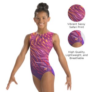 GK Girls Gymnastics Leotards Dance Ballet Apparel One Piece (CL, Sassy Safari)