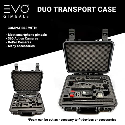 EVO Gimbals Duo Transport Case | Multifunction Vlogging Case for GoPro Cameras, Gimbals and Smartphone Stabilizers - Made in USA