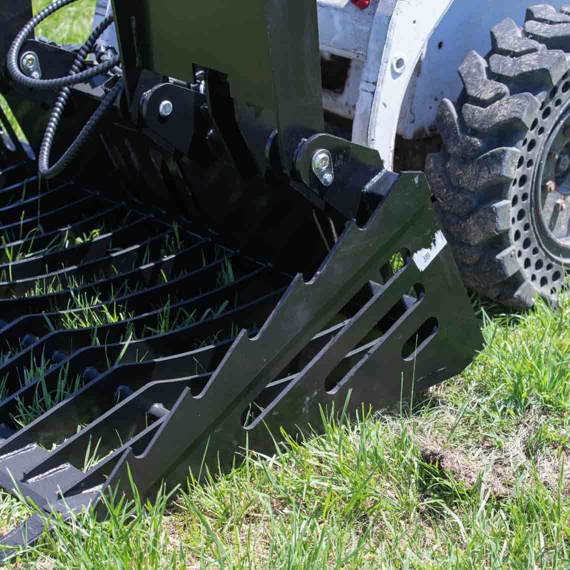 Titan Attachments 72" Skeleton Rock Grapple Rake Quick Tach Bucket Loader