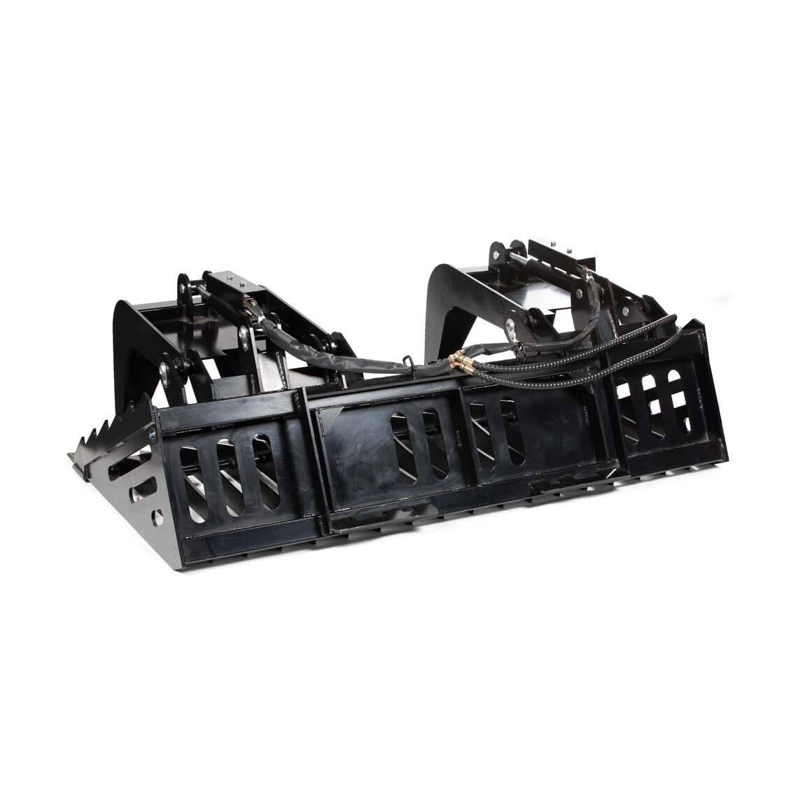 Titan Attachments 82" Skeleton Rock Grapple Rake, Universal Skid Steer Quick Tach, Fine-Grade Open Tine Bottom, Replaceable Cast Bucket Teeth, Reinforced Side Cutters, Universal Landscape Attachment