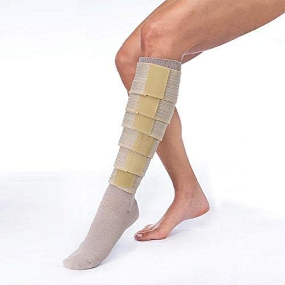 FarrowWrap Classic Legpiece, Tan with Compression Sock, BSN FarrowMed (Regular-Medium)