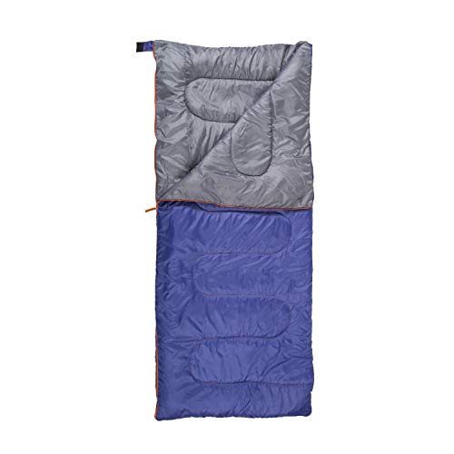 Stansport Redwood Rectangular 30" x 75" Sleeping Bag, Blue,Dark Green