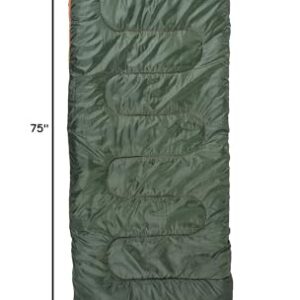 Stansport Scout- 3 Lb - 33 in X 75In Rect. Sleeping Bag - Forest Green