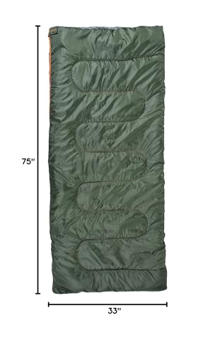 Stansport Scout- 3 Lb - 33 in X 75In Rect. Sleeping Bag - Forest Green