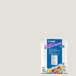 mapei keracolor s white cementitious sanded powder grout - 25lb bag