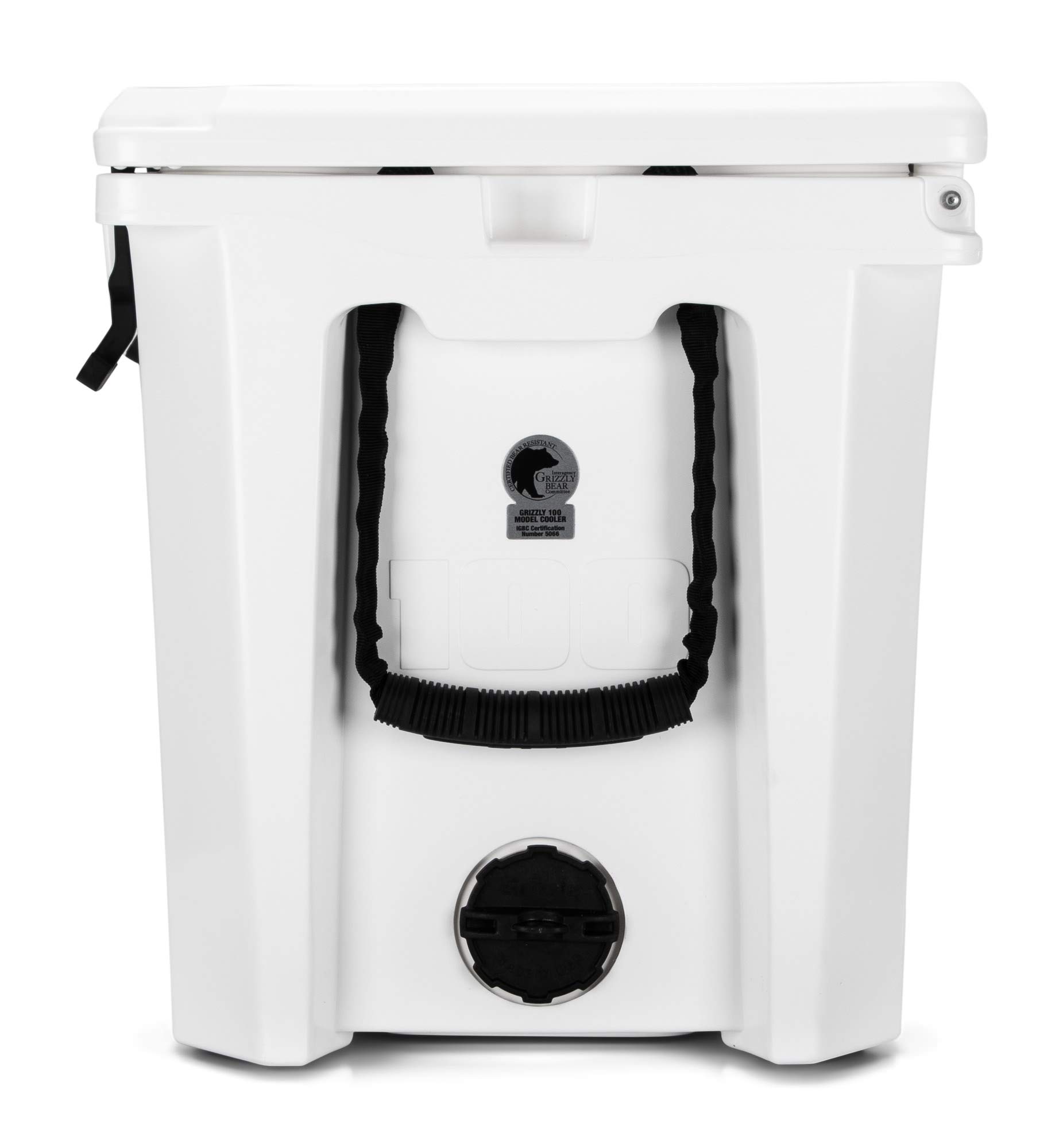 Grizzly 100 Cooler | 100 qt Ice Chest Durable Rotomolded Insulated | Made in USA | Warranty for Life | For Beach Boat Camping Fishing Hunting | G100 | White