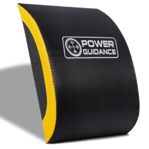 power guidance ab exercise mat - sit up pad - abdominal & core trainer mat for full range of motion ab workouts (black, 1)